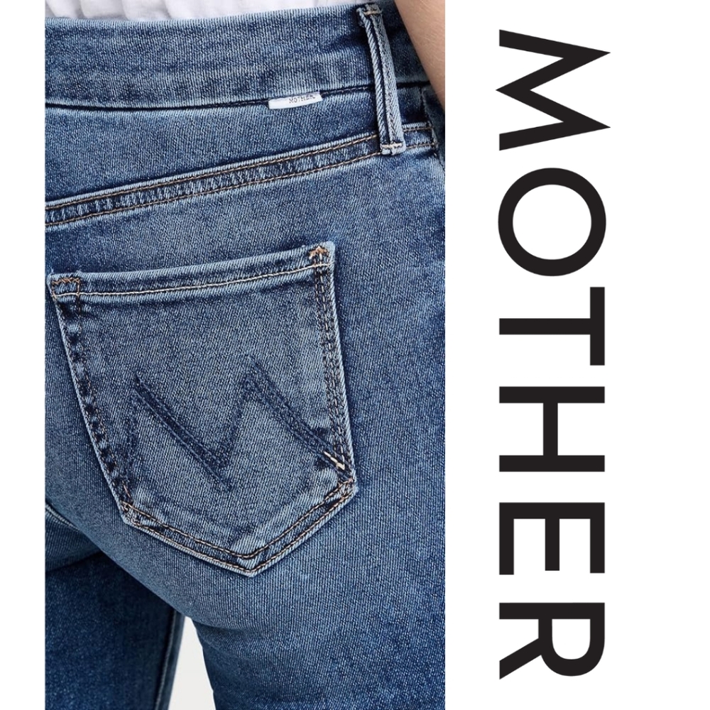 MOTHER -The Looker Ankle Fray Jeans, Need for Speed, Blue, Size 26 - Picture 3 of 5